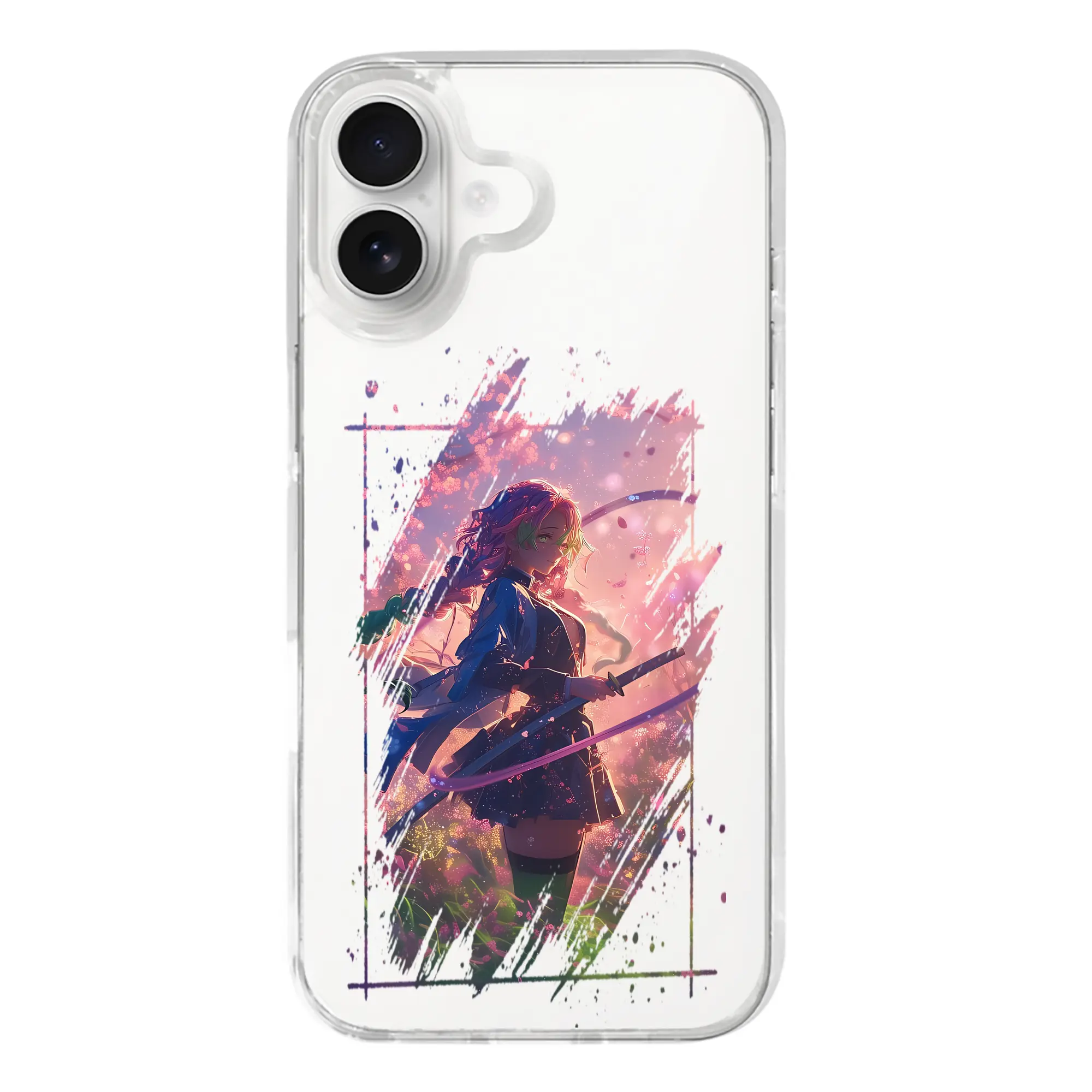 鬼滅の刃 グッズ,甘露寺 蜜璃 - iPhone 17シリーズ 透明スマホケース – 薄型・耐衝撃・精密フィット保護カバー